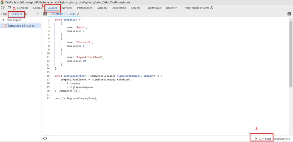 JavaScript snippets — screenshot 1
